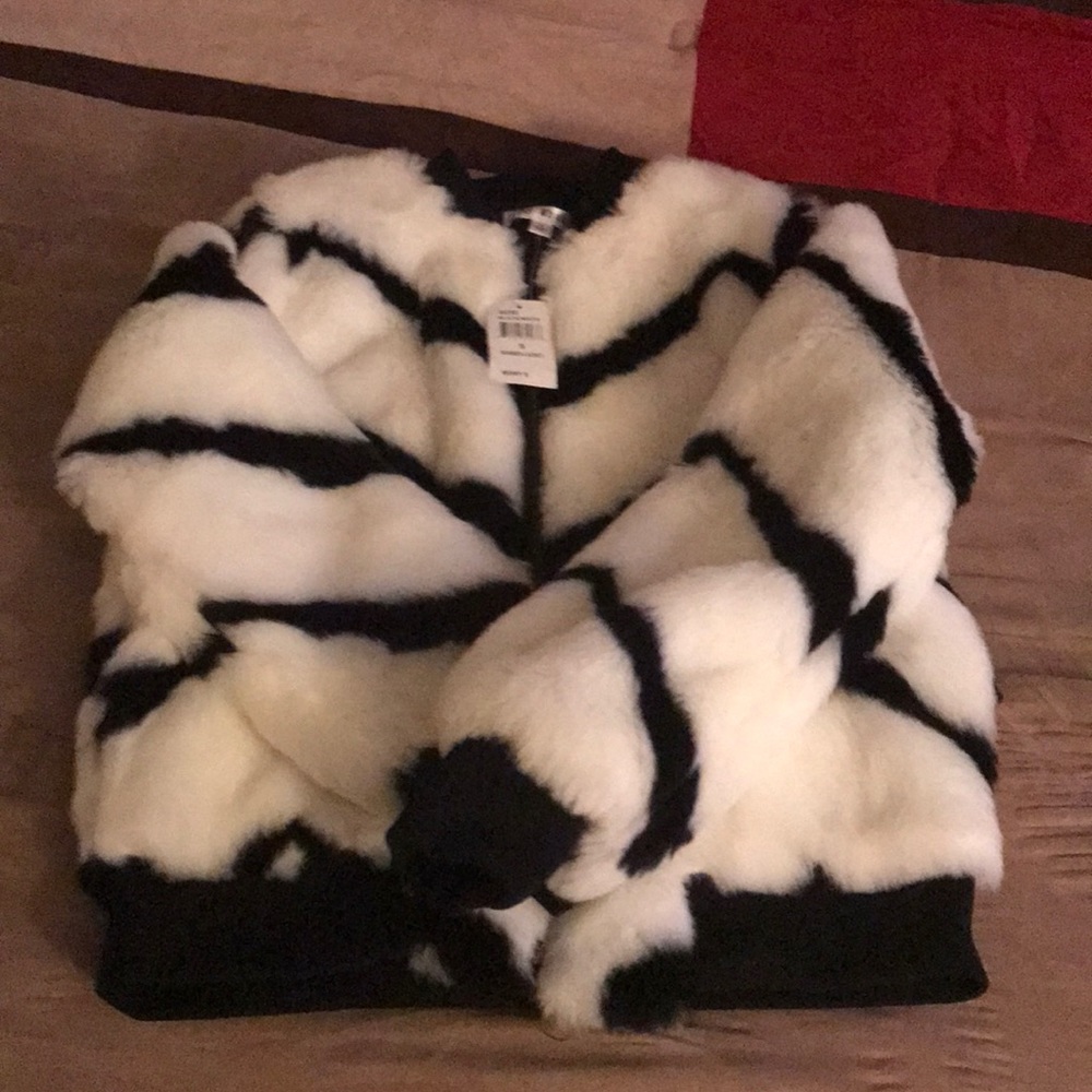 Fur bomber coat